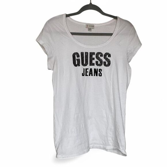 Guess Jeans Glitter Scoop Neck Tee - Picture 5 of 7